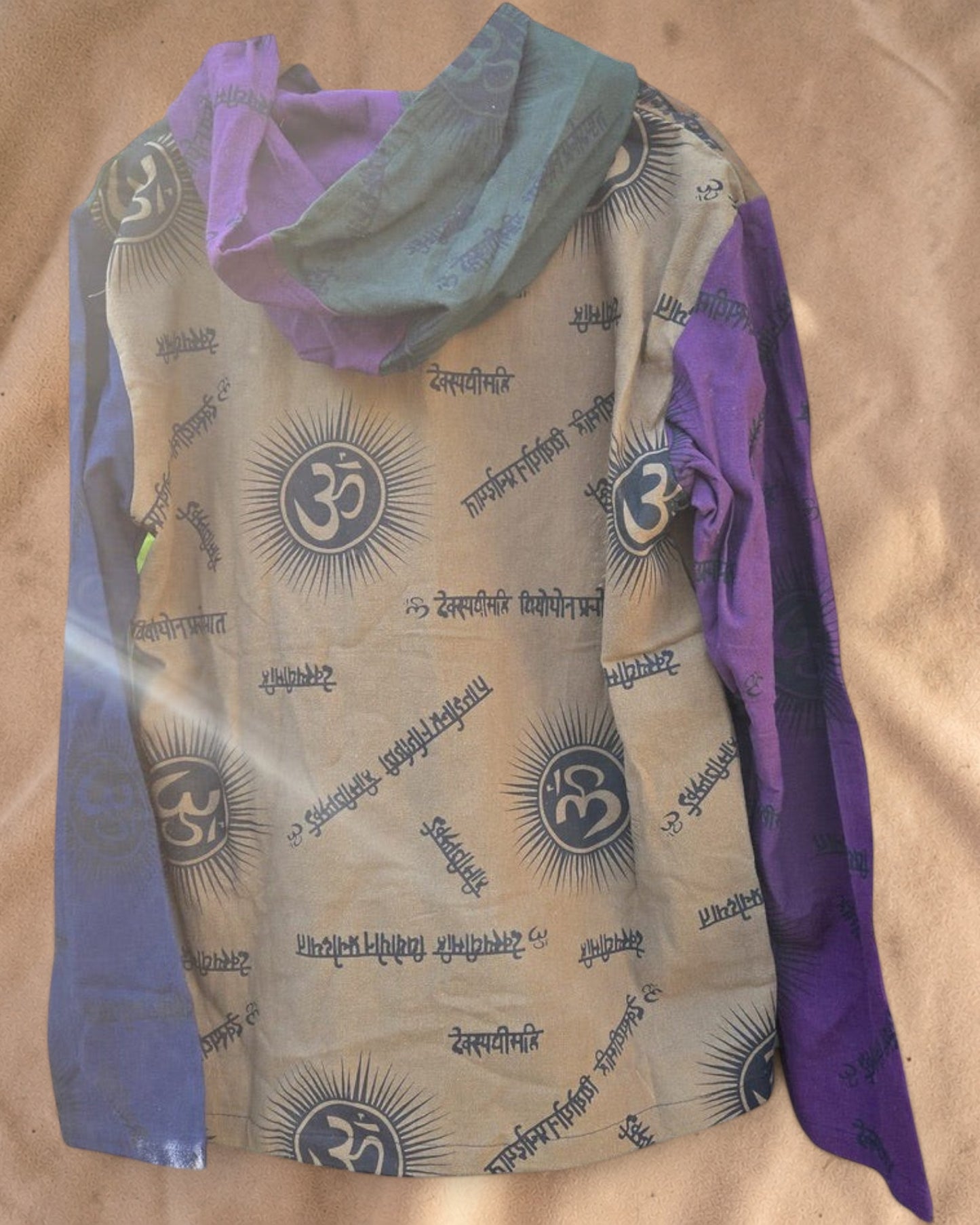 Om Patchwork Hoodie