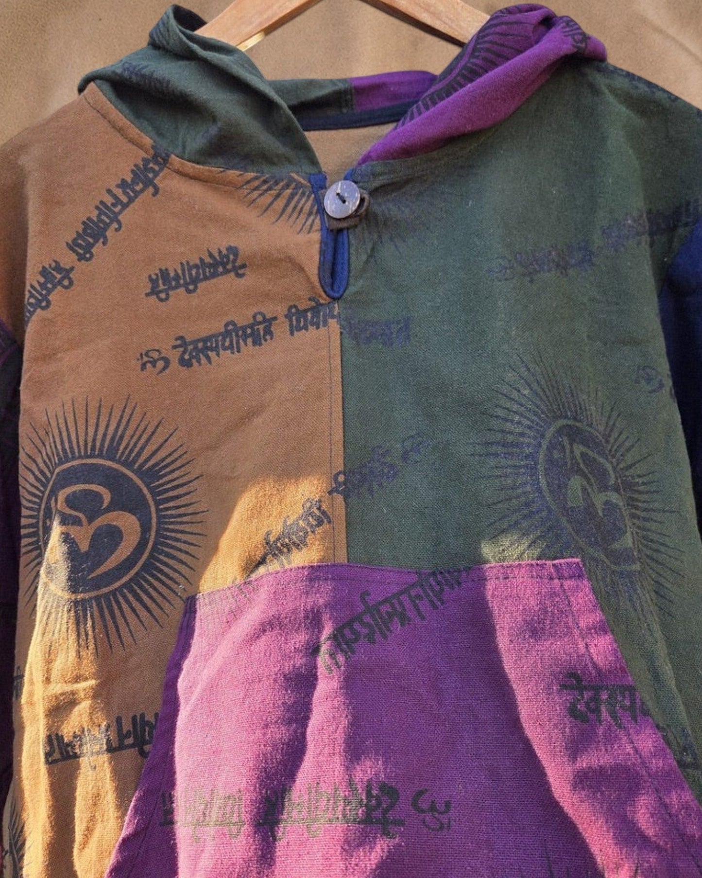 Om Patchwork Hoodie