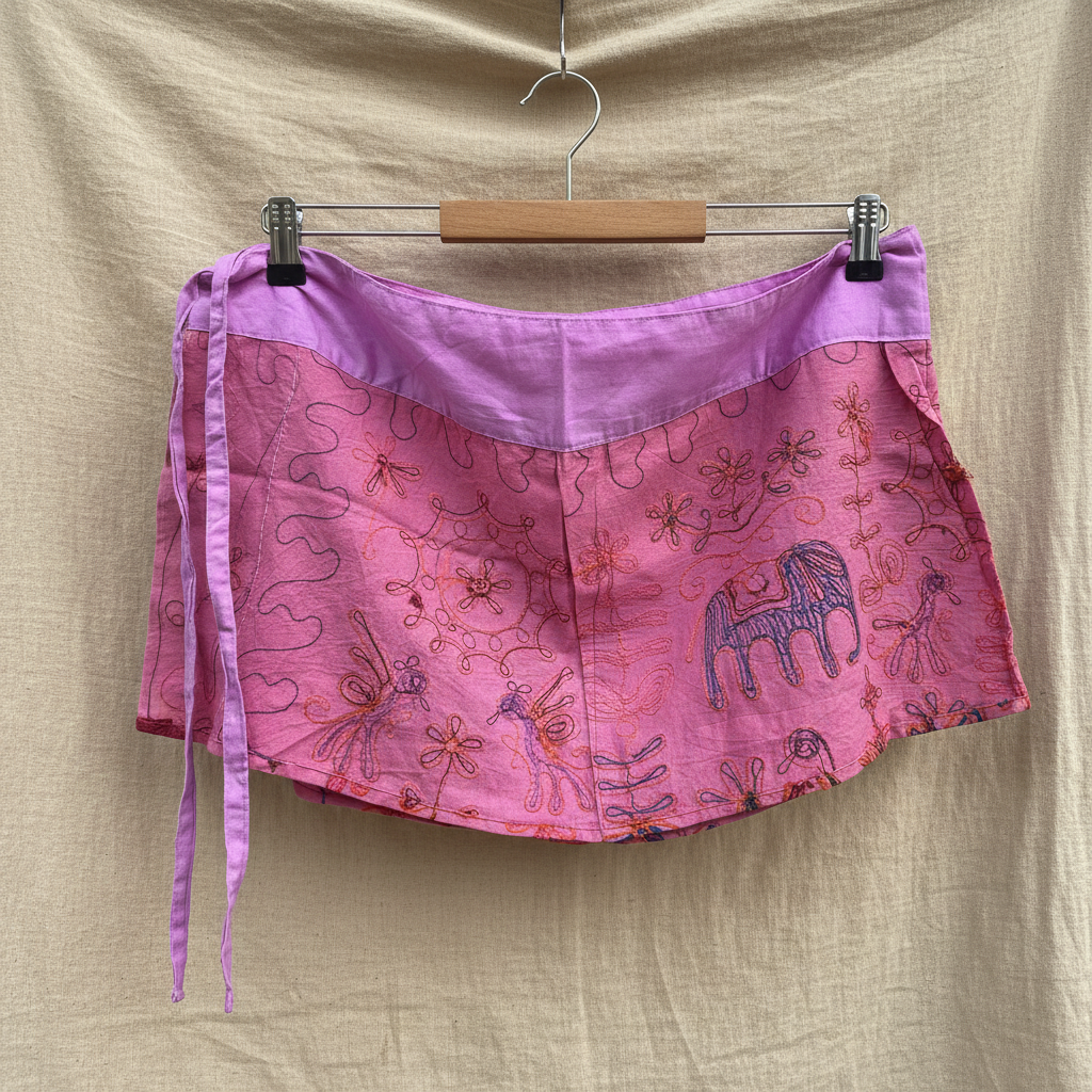 Sunwoven Wrap Rok — Orchid Rose