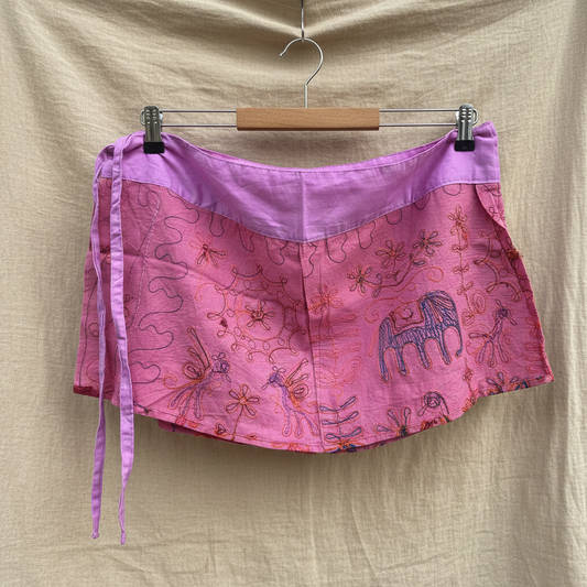 Sunwoven Wrap Rok — Orchid Rose