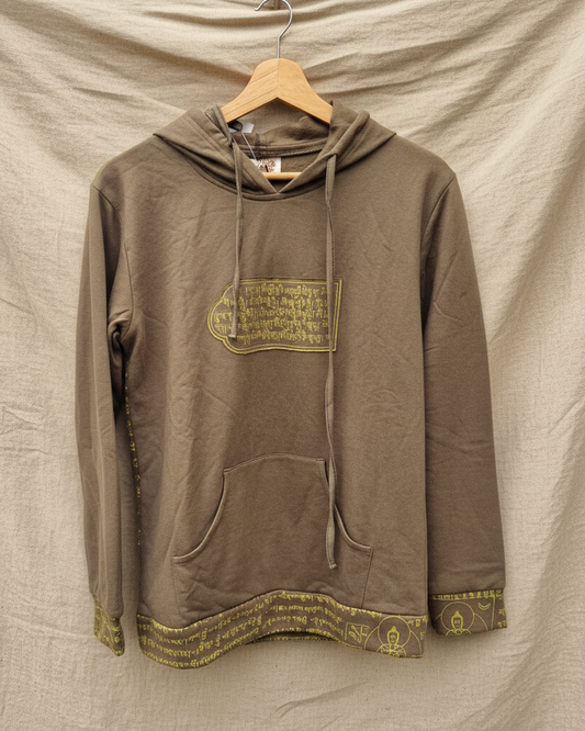 Olijfgroen hoodie voor